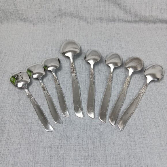 Community South Seas 8 Spoon Lot Mid Century Modern Replacements Pieces Bon Bon - Picture 5 of 9